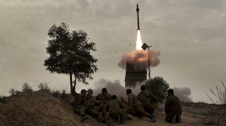 FILE PHOTO: Iron Dome defense system operating outside the southern Israeli city of Beer Sheva.