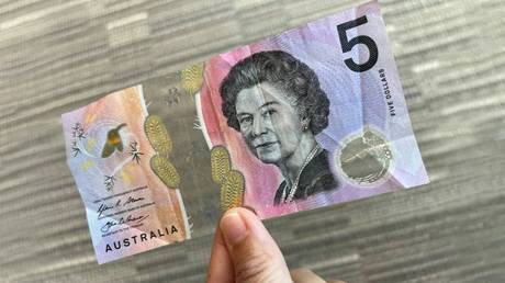 File photo: A $5 Australian bill featuring the late Queen Elizabeth II