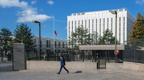 The Russian Embassy in Washington.