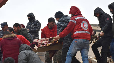 FILE PHOTO. Rescue operation in Hama Province, Syria after a powerful earthquake.