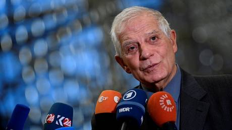 High Representative of the European Union for Foreign Affairs and Security Policy Josep Borrell talks to the press in Brussels on January 23, 2023.