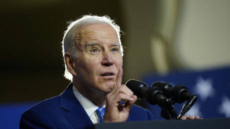 US President Joe Biden delivers a speech during an event at the University of Tampa, in Tampa, Florida, February 9, 2023.