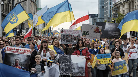 FILE PHOTO. Pro-Ukrainian demonstration in Warsaw, Poland, on May 8, 2022.