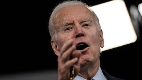 President Joe Biden speaks about recent shootdowns of aerial objects on Thursday at the White House.