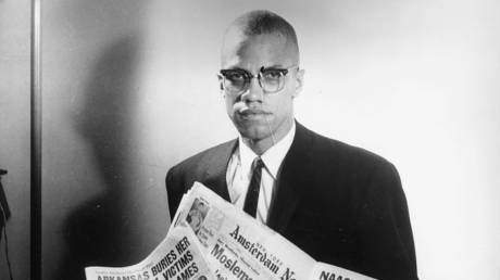 Portrait of human rights activist Malcolm X circa 1963