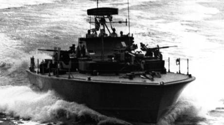 A Norwegian PTF boat undergoing US Navy trials off the Virginia Capes, May 1963