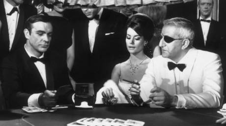 Scene from the James Bond film 'Thunderball' with Sean Connery, Claudine Auger and Adolfo Celi.