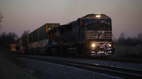 FILE PHOTO: A Norfolk Southern Corp. freight train. ©  AFP / Luke Sharret