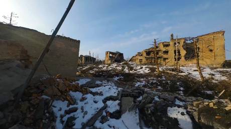 The destruction in Artyomovsk after months of fighting.