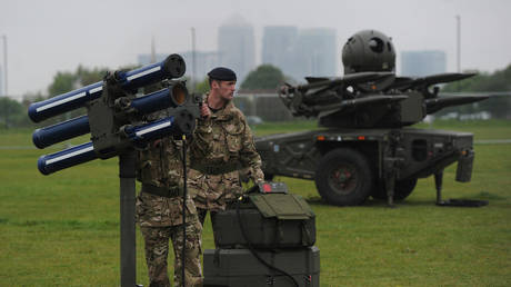 FILE PHOTO: A Starstreak high velocity missile (HVM) system is manned by members of the British Royal Artillery.