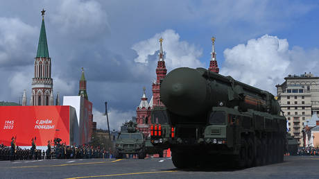 'Yars' nuclear missiles at the military parade on Moscow's Red Square, marking the 77th anniversary of Victory in the Great Patriotic War, May 2022