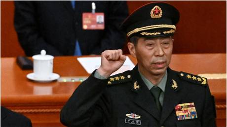 General Li Shangfu at a session of the National People’s Congress in Beijing, March 12, 2023.