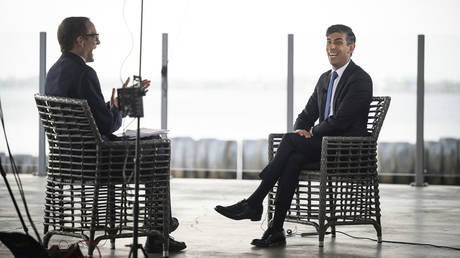Britain's Prime Minister Rishi Sunak during a media interview in San Diego, March 13, 2023