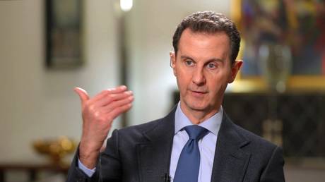 Syrian President Bashar al-Assad during an interview with RIA Novosti