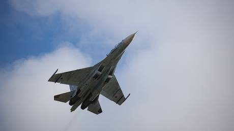 FILE PHOTO: Su-27 fighter jet.