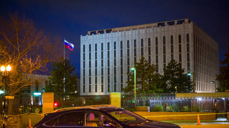 FILE PHOTO: Russian Embassy, Washington DC, US