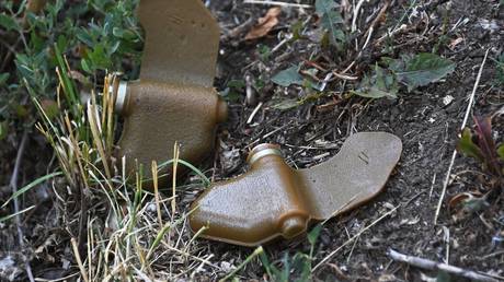High-explosive anti-personnel mines (PFM-1) "Petal" found on the central street of Donetsk, July 31, 2022