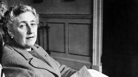 Dame Agatha Christie poses at her home in Devonshire, Britain, March 1946