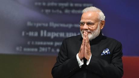 FILE PHOTO: Indian Prime Minister Narendra Modi at the St. Petersburg Economic Forum in 2017