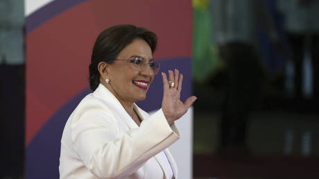 FILE PHOTO: Honduran President Xiomara Castro is seen at an event in Santo Domingo, Dominican Republic, March 25, 2022.