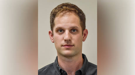 An undated ID photo of journalist Evan Gershkovich