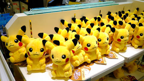 FILE PHOTO: Pokemon's 'Pikachu' stuffed toys.