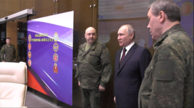 Putin holds meeting with top generals