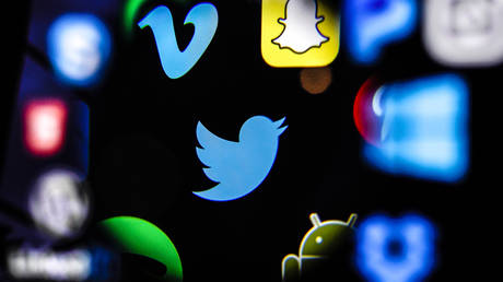 A Twitter logo is seen on a computer screen in this photo illustration in Warsaw, Poland on March 5, 2019