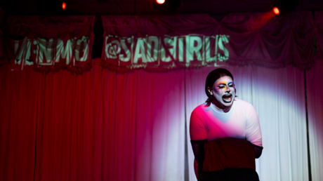 A Drag Queen performs during a show at the Swan Dive nightclub on March 20, 2023 in Austin, Texas.