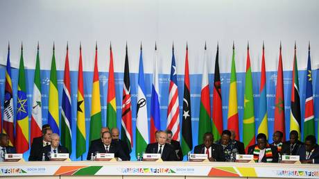 FILE PHOTO: Leaders attend the Russia-Africa summit in Sochi, Russia, 2019.