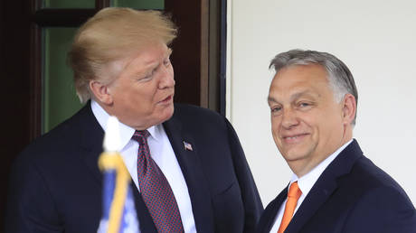 Donald Trump welcomes Viktor Orban to the White House in Washington, DC, May 13, 2019