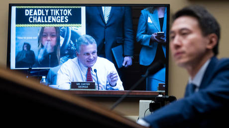Rep. Buddy Carter, R-Ga., questions TikTok CEO Shou Zi Chew during the House Energy and Commerce Committee hearing titled TikTok: How Congress Can Safeguard American Data Privacy And Protect Children From Online Harms, in Rayburn Building on Thursday, March 23, 2023.