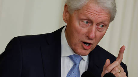 Former US President Bill Clinton speaks at a White House event in February.