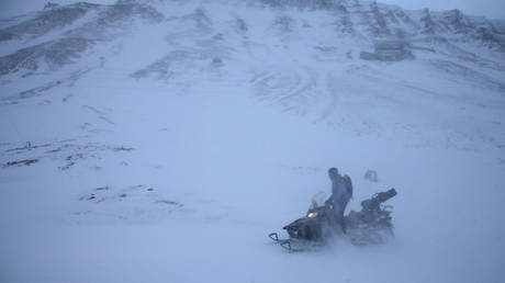 FILE PHOTO: A snowmobile in Spitsbergen.