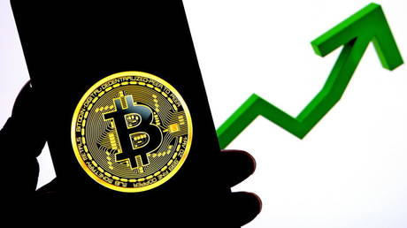 Bitcoin soars to ten-month high