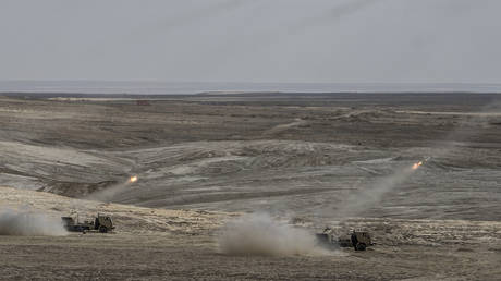 FILE PHOTO: Egyptian rocket launchers during an exercise near Cairo, Egypt, 2018. Khaled Desouki / AFP