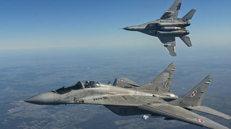 FILE PHOTO. MiG-29 fighter jets of the Polish Air Force.