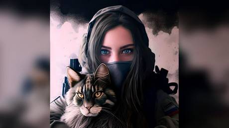 The profile picture used on the Donbass Devushka social media accounts