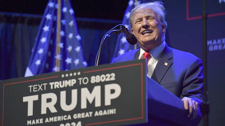 Former President Donald Trump speaks at a campaign event in Davenport, Iowa, March 13, 2023.