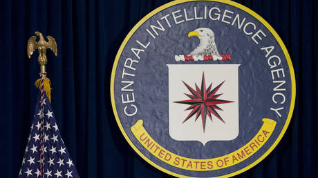 FILE PHOTO: The seal of the Central Intelligence Agency is seen at CIA headquarters in Langley, Virginia, April 13, 2016.