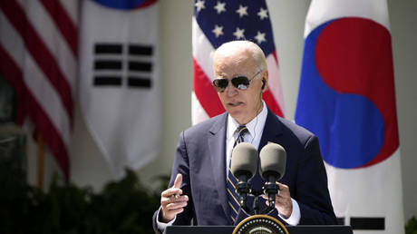 US President Joe Biden at an event in Washington, DC, April 26, 2023.