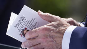 Biden caught with another cheat sheet
