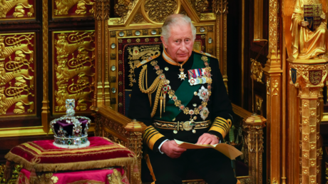 Then-Prince Charles at the House of Lords Chamber in Westminster on May 10, 2022 in London, England.