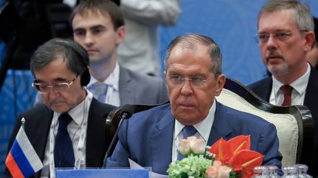 Russian Foreign Minister Sergey Lavrov attends a meeting of Shanghai Cooperation Organization (SCO) Council of Foreign Ministers in Goa, India.