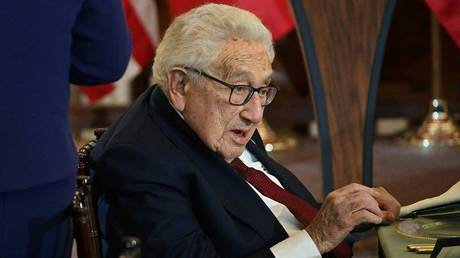 Henry Kissinger attends a luncheon at the US State Department in Washington DC, December 1, 2022