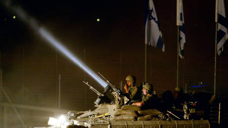 FILE PHOTO: An Israeli armored convoy.