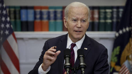 US President Joe Biden delivers remarks on the debt ceiling at the White House on May 09, 2023 in Washington, DC.