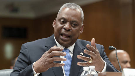 Defense Secretary Lloyd Austin testifies during a Senate Appropriations Subcommittee on Defense hearing on Capitol Hill in Washington, DC, May 11, 2023.