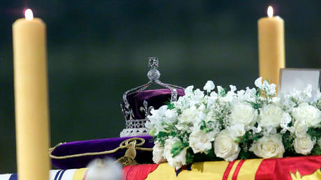 FILE PHOTO: The Queen Mother's crown, bearing the Koh-i-Noor diamond.