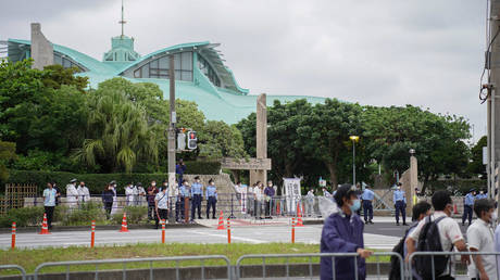 Japanese protesters call to evict US amid growing tensions